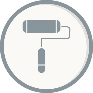 boya silindirli ikon vektörü, paten boyası, illüstrasyon