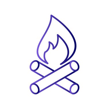 Alev simge vektör çizim