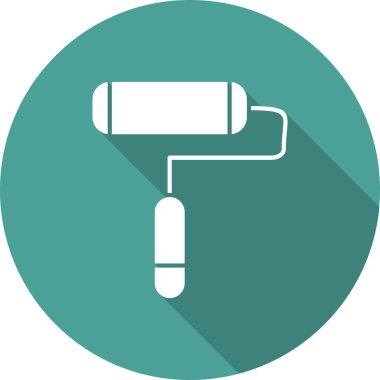 boya silindirli ikon vektörü, paten boyası, illüstrasyon