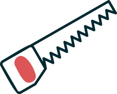 El testeresi. Web simgesi basit illüstrasyon