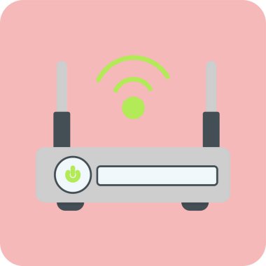  Wi-fi yönlendirici vektör illüstrasyonu