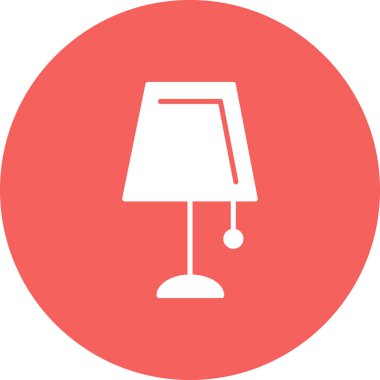 Işık lambası, basit düz çizgi simgesi, sembol. vektör çizimi izole edildi   