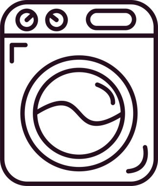 çamaşır makinesi ikon vektör çizimi