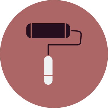 boya silindirli ikon vektörü, paten boyası, illüstrasyon