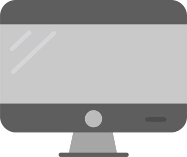 bilgisayar monitör simgesini vektör çizim 