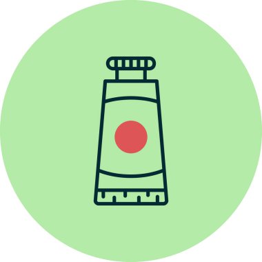 Yağlı boya tüp simgesinin vektör çizimi