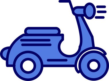 Scooter simgesinin vektör illüstrasyonu