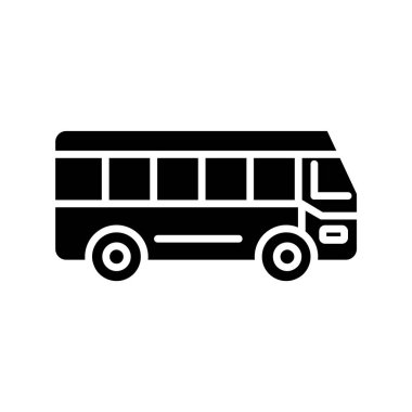 Otobüs. Web simgesi basit illüstrasyon 