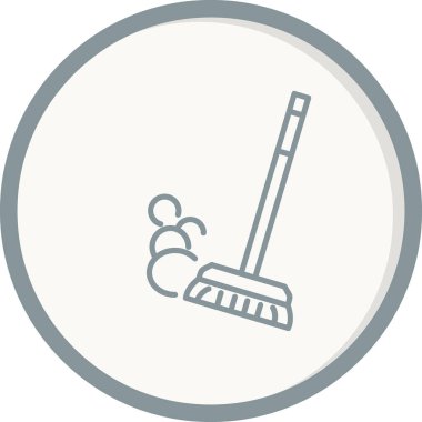 Süpürge simge vektör çizim