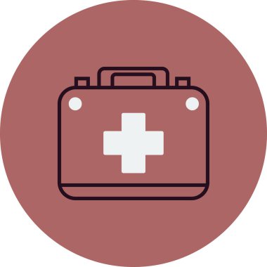 tıbbi ilk yardım kiti vektör simgesi