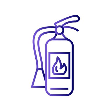 Yangın söndürücüsü. vektör simgesi 