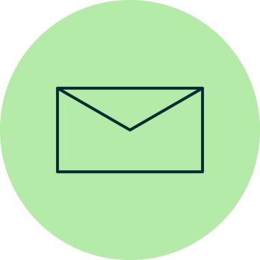 zarf web simgesi, vektör illüstrasyonu  