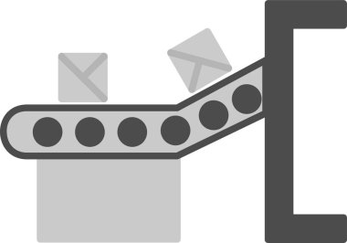 Taşıyıcı bant. Web simgesi basit illüstrasyon