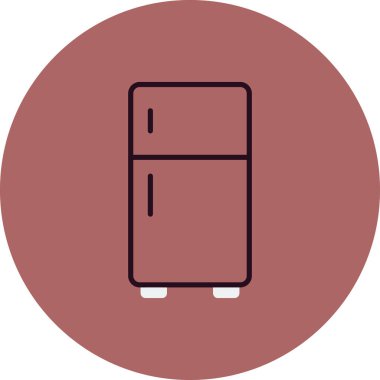 buzdolabı simgesi vektör illüstrasyonu