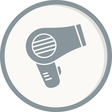 Saç kurutma makinesi ikonu. vektör illüstrasyonu 