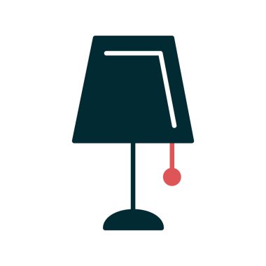 Işık lambası, basit düz çizgi simgesi, sembol. vektör çizimi izole edildi   