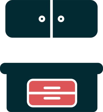 Dolap simgesinin vektör illüstrasyonu