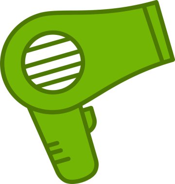 Saç kurutma makinesi ikonu. vektör illüstrasyonu 