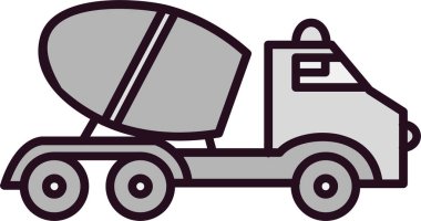 Cement Truck web icon simple illustration