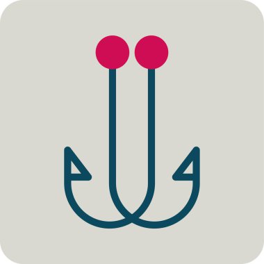 Kanca simgesinin vektör illüstrasyonu