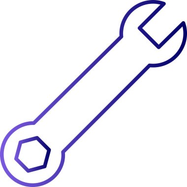 İngiliz anahtarı simgesini vektör çizim