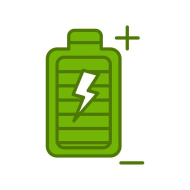 Pil simgesi şarj, illüstrasyon vektör