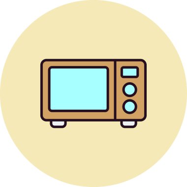 Mikrodalga fırın. Basit resimleme 