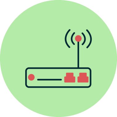  Wi-fi yönlendirici vektör illüstrasyonu