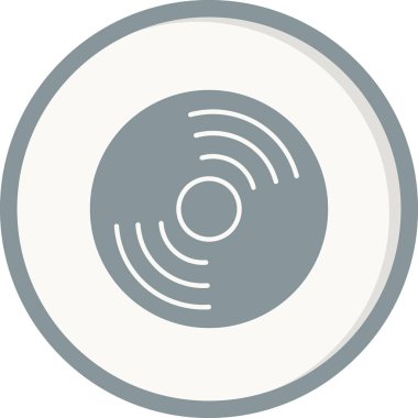 CD mi? Web simgesi basit illüstrasyon 