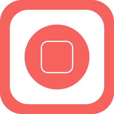 Dur düğmesi simgesi vektör çizim