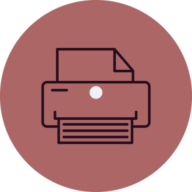 Yazıcı. Basit ağ simgesi