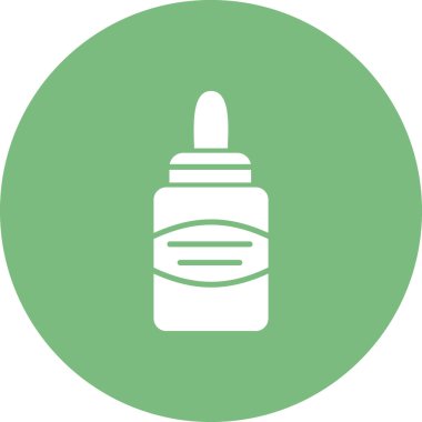 Ağ ve mobil uygulama tasarımınız için beyaz arkaplanda izole edilmiş sıvı yapıştırıcı şişe ikonu vektörü, yapıştırıcı logosu kavramı