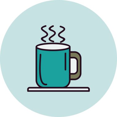 sıcak kahve fincanı, içecek, içecek, vektör illüstrasyonu