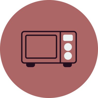 Mikrodalga fırın. Basit resimleme 