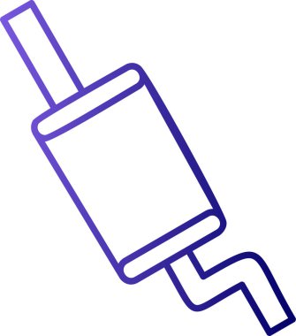 Egzoz. Web simgesi basit illüstrasyon