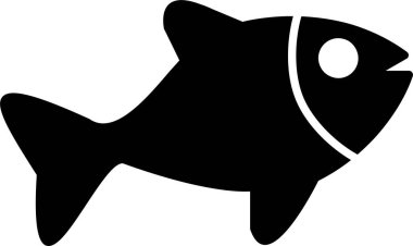 balık simgesi vektör illüstrasyonu