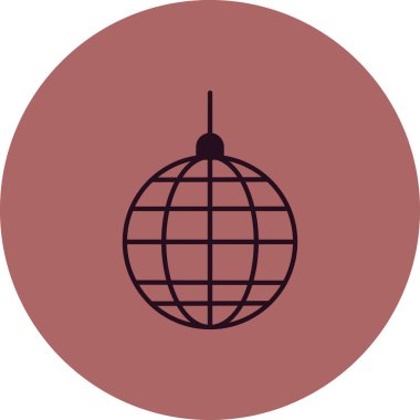 disko topu simgesi vektör illüstrasyon tasarımı