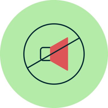 Hacim düğmesinin vektör illüstrasyonu. Dilsiz 