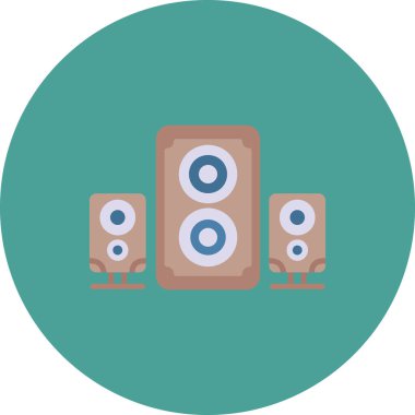 Hoparlörler. Web simgesi basit illüstrasyon