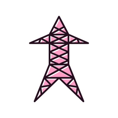 Elektrik direği. Web simgesi basit illüstrasyon 