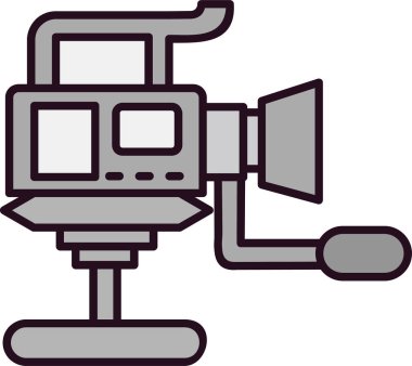 kamera, film, aygıt, aygıt düz renk ikonu vektörü