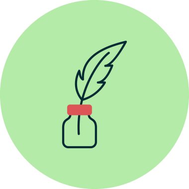 Mürekkep hokkası. Web simgesi basit tasarım