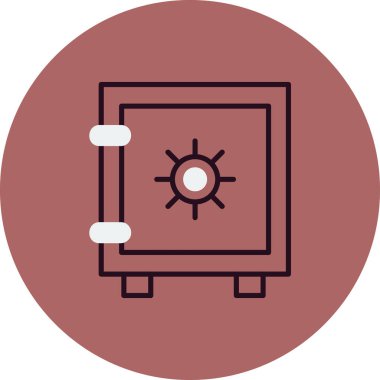 Güvenli kutu simgesinin vektör çizimi