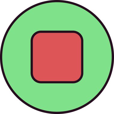 Dur düğmesi simgesi vektör çizim