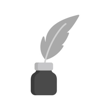 Mürekkep hokkası. Web simgesi basit tasarım