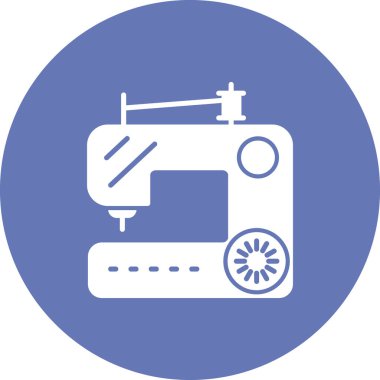 Dikiş makinesi. Web simgesi vektör illüstrasyonu