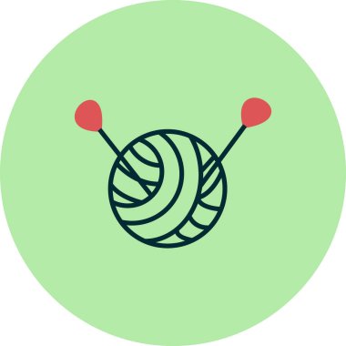 İplik topu simge vektör çizim