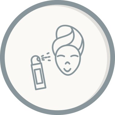 Yüzü sisli kadın. resimleme 