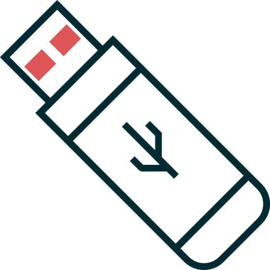usb simge vektör illüstrasyonu