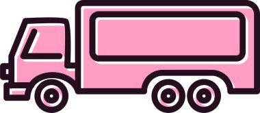 Kamyon. Web simgesi basit tasarım 